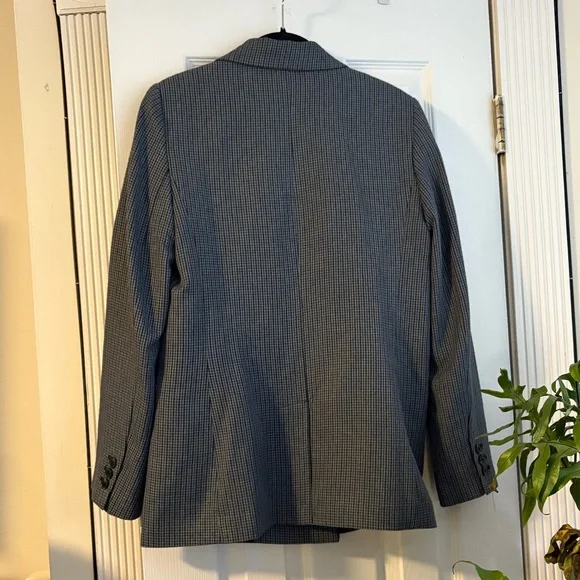 Mango Blue Gray Check Blazer - Picture 5 of 5
